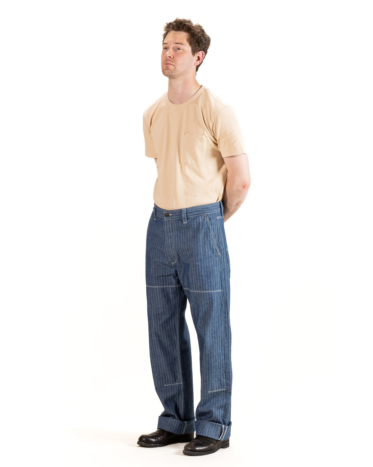 Freenote Ortega Pant - 13oz Blue Herringbone - Standard & Strange