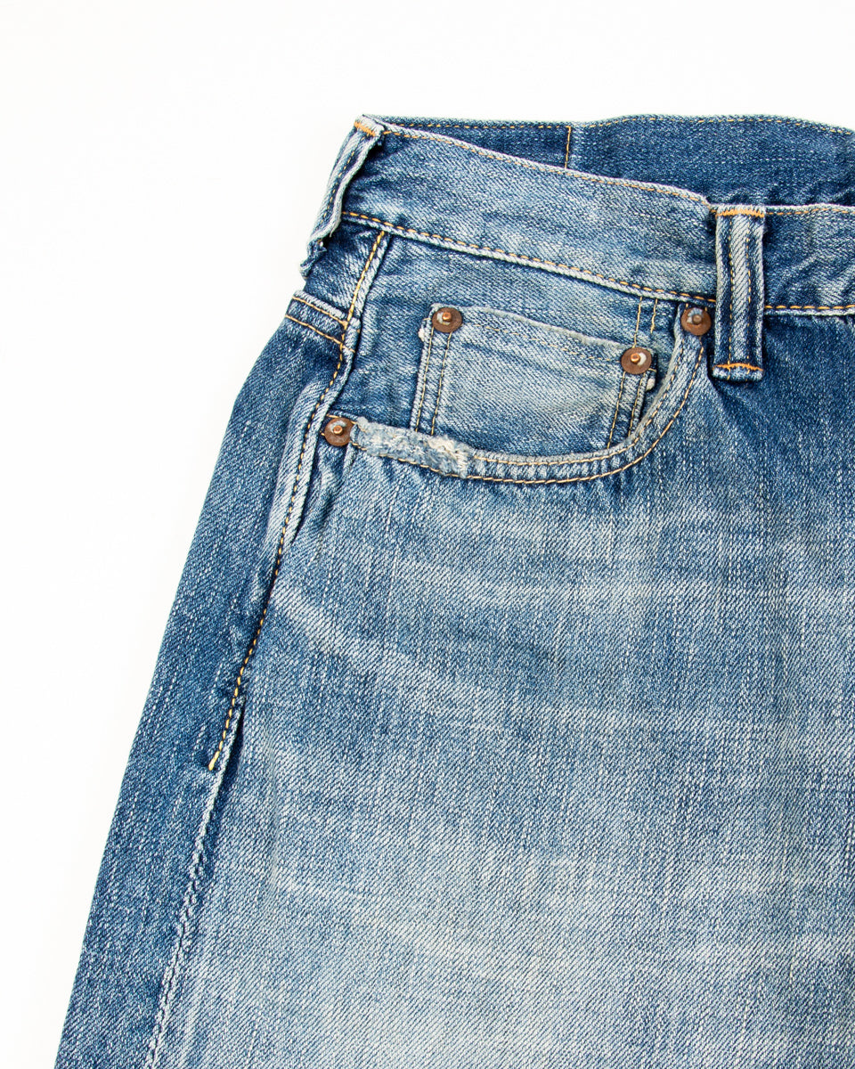 Fullcount 0107SSHW - Womens' Wide Straight "Monroe" - Heavyweight Indigo Blue - Standard & Strange