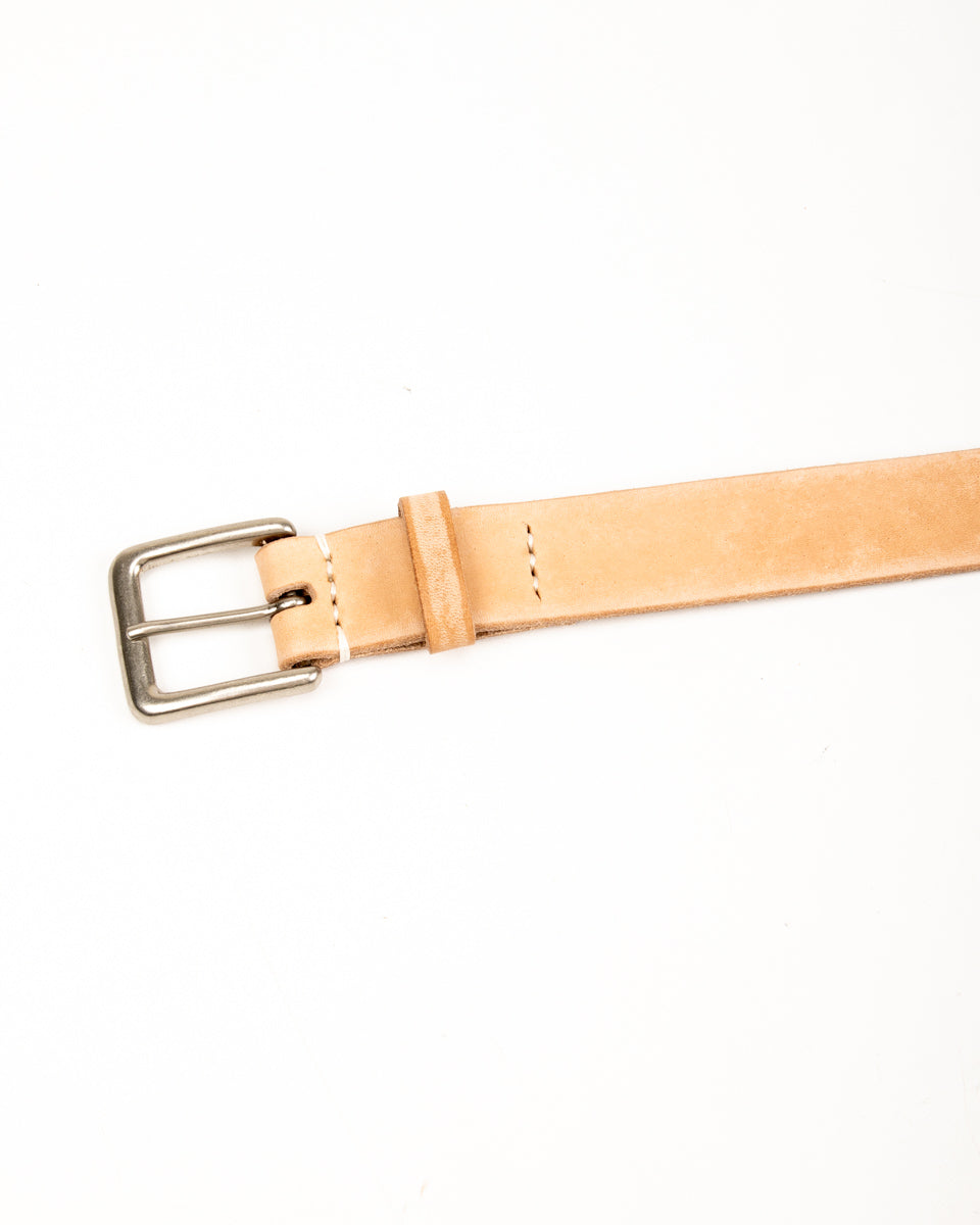 Fullcount Wild Leather Narrow Belt - Natural - Standard & Strange