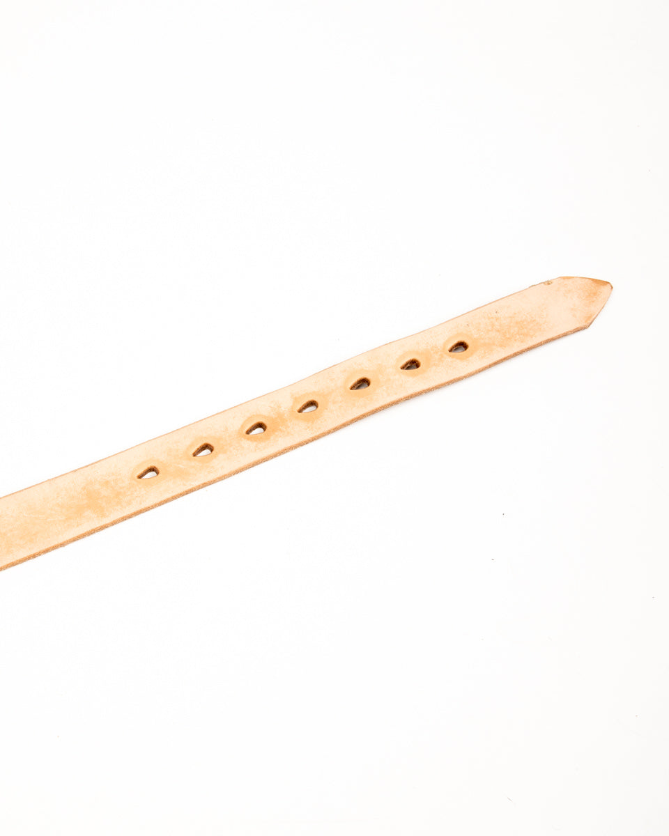 Fullcount Wild Leather Narrow Belt - Natural - Standard & Strange