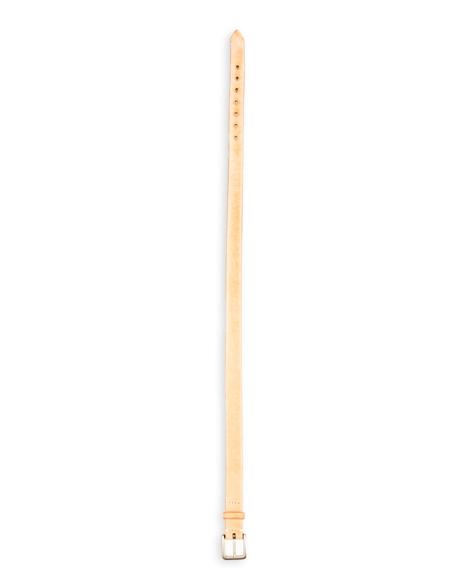 Fullcount Wild Leather Narrow Belt - Natural - Standard & Strange