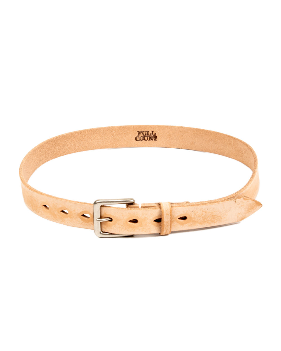 Fullcount Wild Leather Narrow Belt - Natural - Standard & Strange