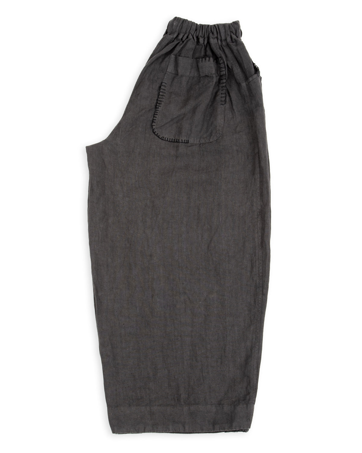 Gathering Fisherman Pant - Black Linen Stonewash - Standard & Strange