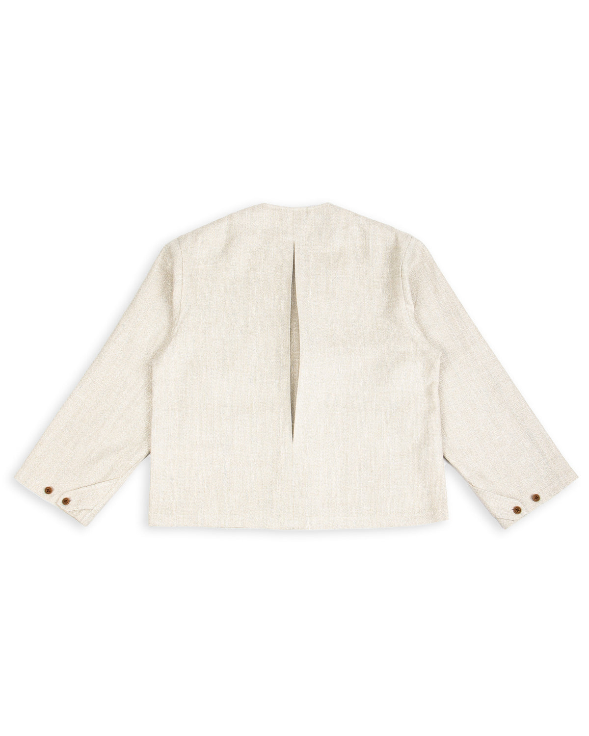 Gorsch Layered Front Jacket - Ivory Linen Tweed - Standard & Strange
