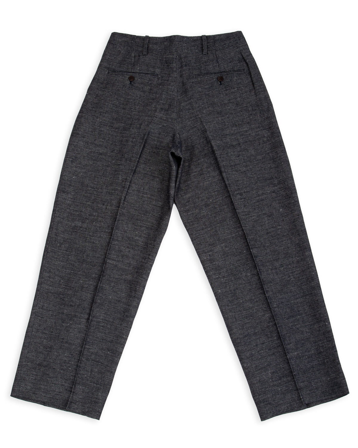 Gorsch Linen 2 Tuck Trousers - Navy/Grey - Standard & Strange