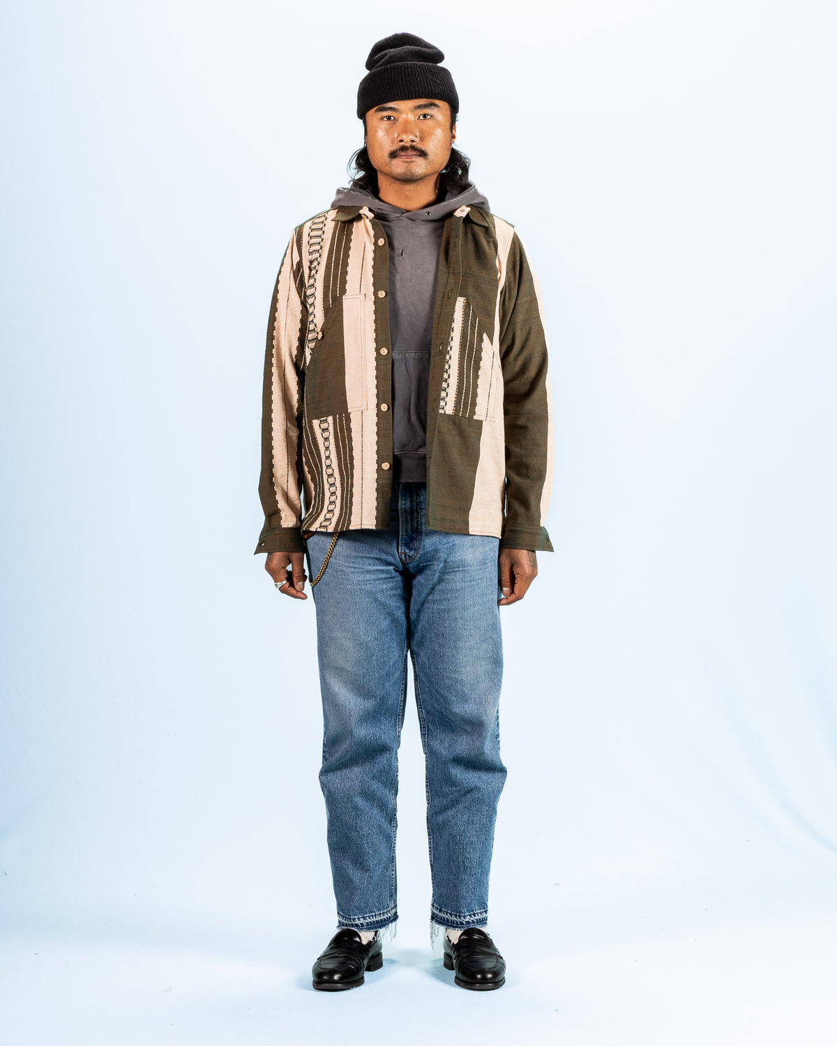 Graziano and Gutiérrez Work-Shirt - Verde Striped - Standard & Strange