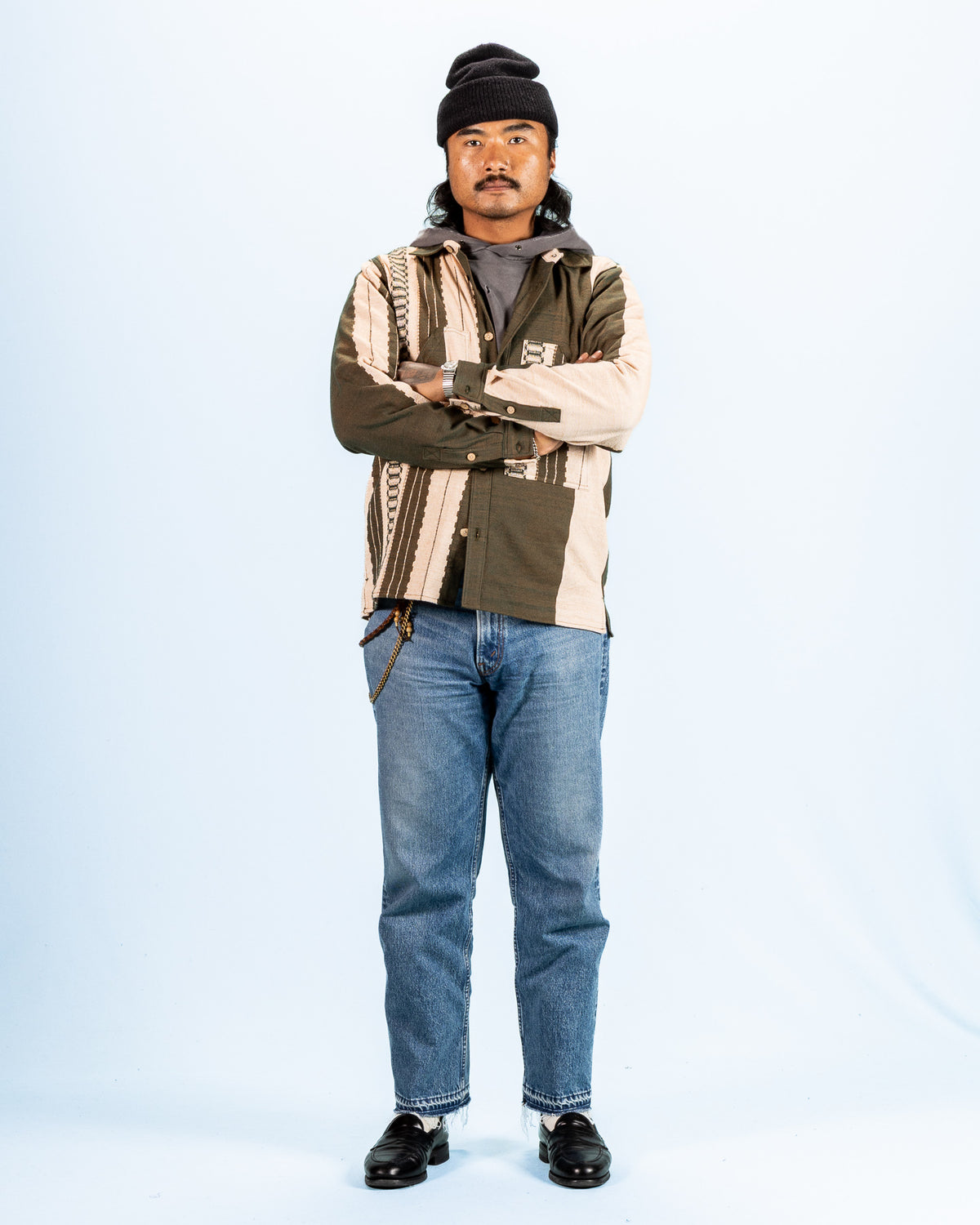 Graziano and Gutiérrez Work-Shirt - Verde Striped - Standard & Strange