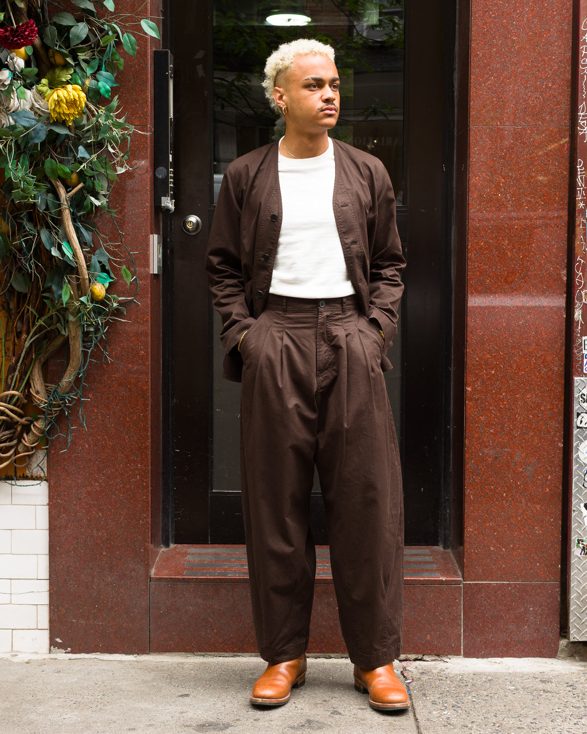 Hansen Bernard Loose Fit Jacket - Coffee Drill - Standard & Strange