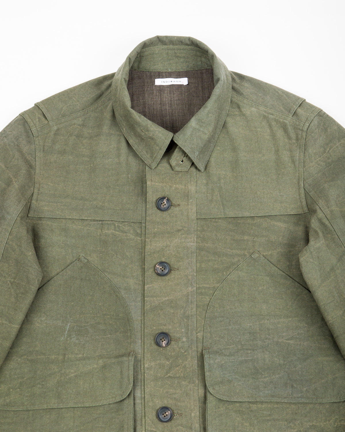 Indi + Ash Cropped Utility Jacket - Forest Green Crackle Enzyme Canvas - Standard & Strange