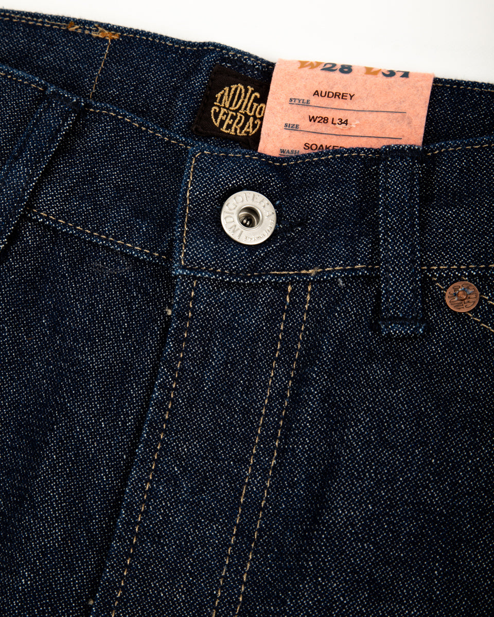 Indigofera Audrey Double Knee Jean - Double Wash 14 oz Broken Twill Indigo - Standard & Strange