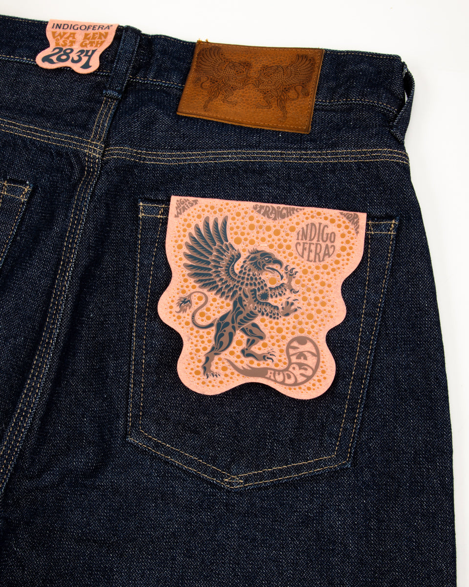 Indigofera Audrey Double Knee Jean - Double Wash 14 oz Broken Twill Indigo - Standard & Strange