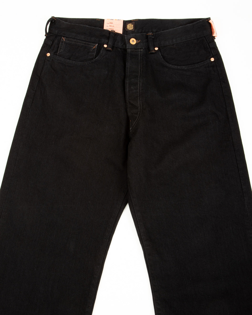 Indigofera Duke Wide Fit - 14.5 oz Soaked Gunpowder Denim - Standard & Strange