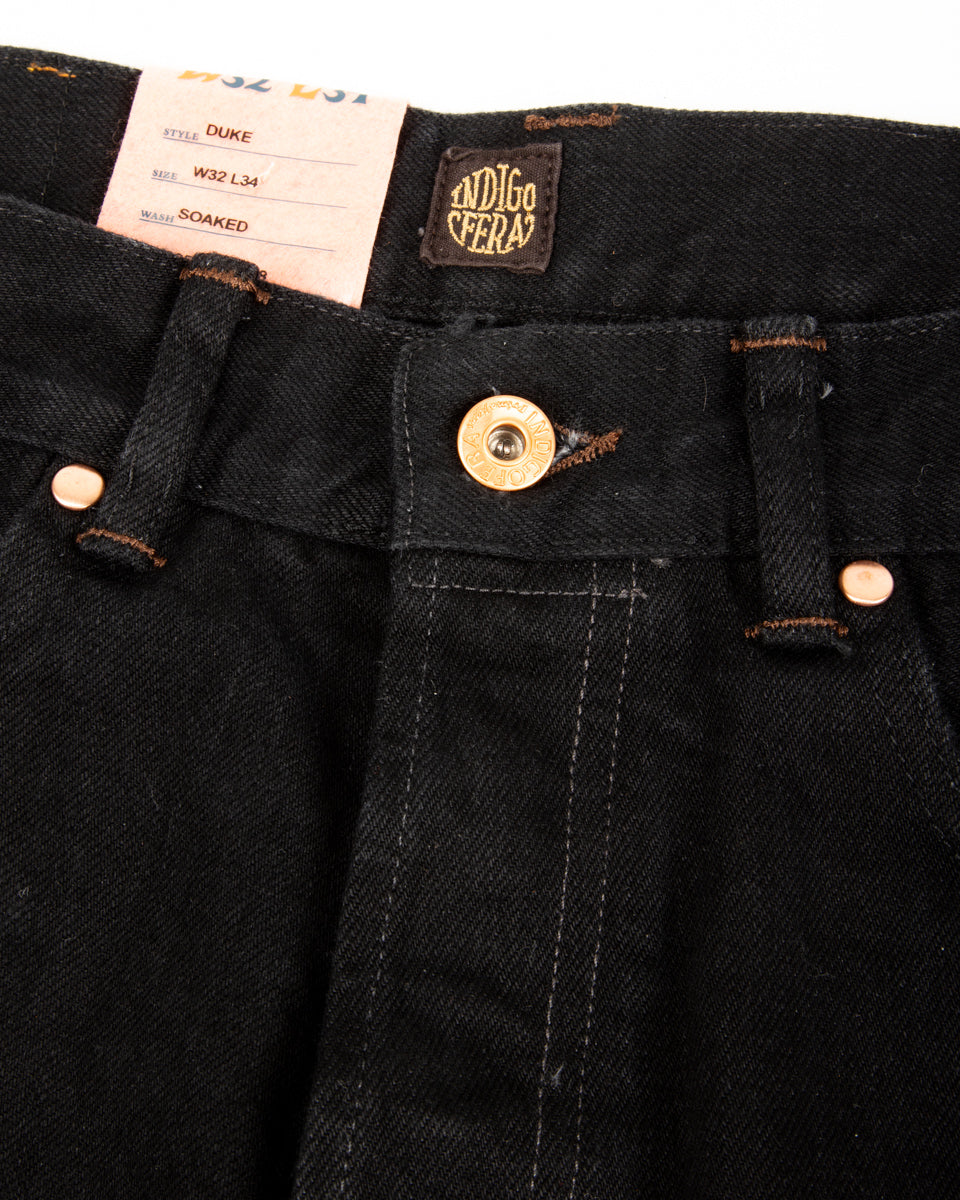 Indigofera Duke Wide Fit - 14.5 oz Soaked Gunpowder Denim - Standard & Strange