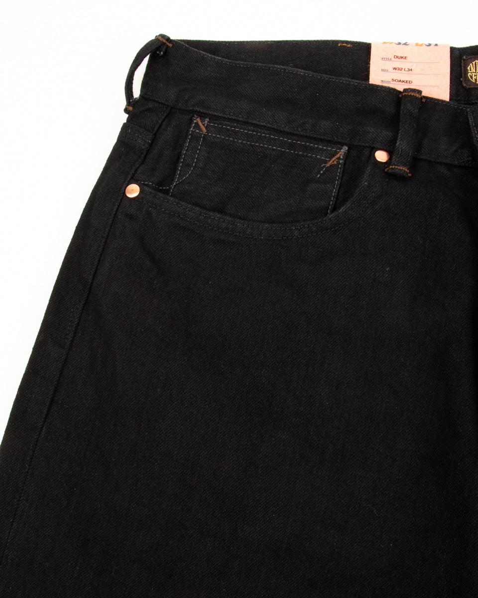 Indigofera Duke Wide Fit - 14.5 oz Soaked Gunpowder Denim - Standard & Strange