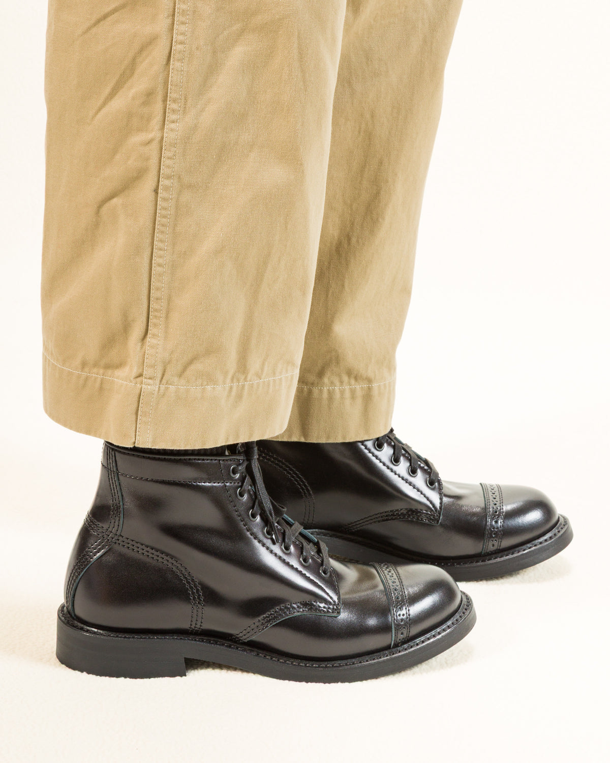 John Lofgren Combat Boots - Black Ops Shinki Shell Cordovan - Standard & Strange