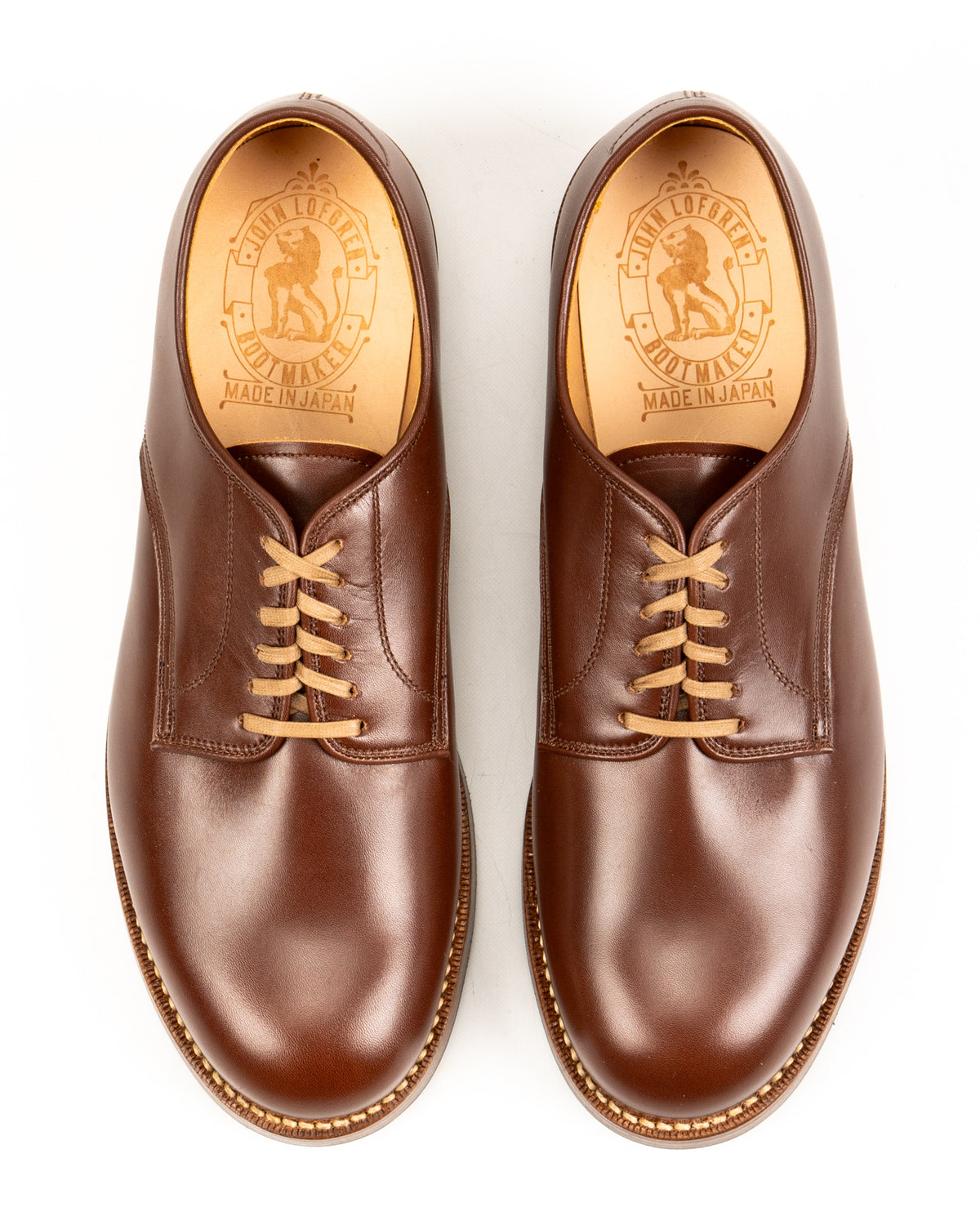 John Lofgren USN Low Quarter Shoes - Russet Brown Calfskin - Standard & Strange