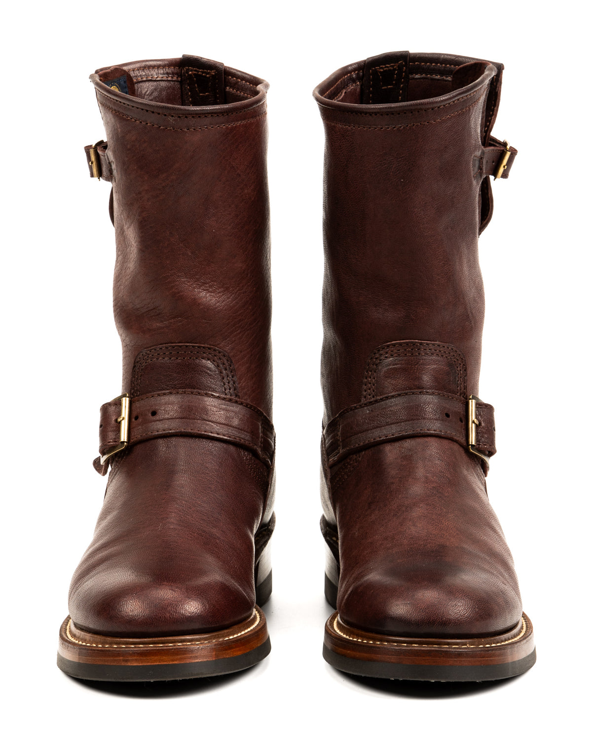 John Lofgren Wabash Engineer Boots - Burnt Burgundy Ezo Deerskin - Standard & Strange