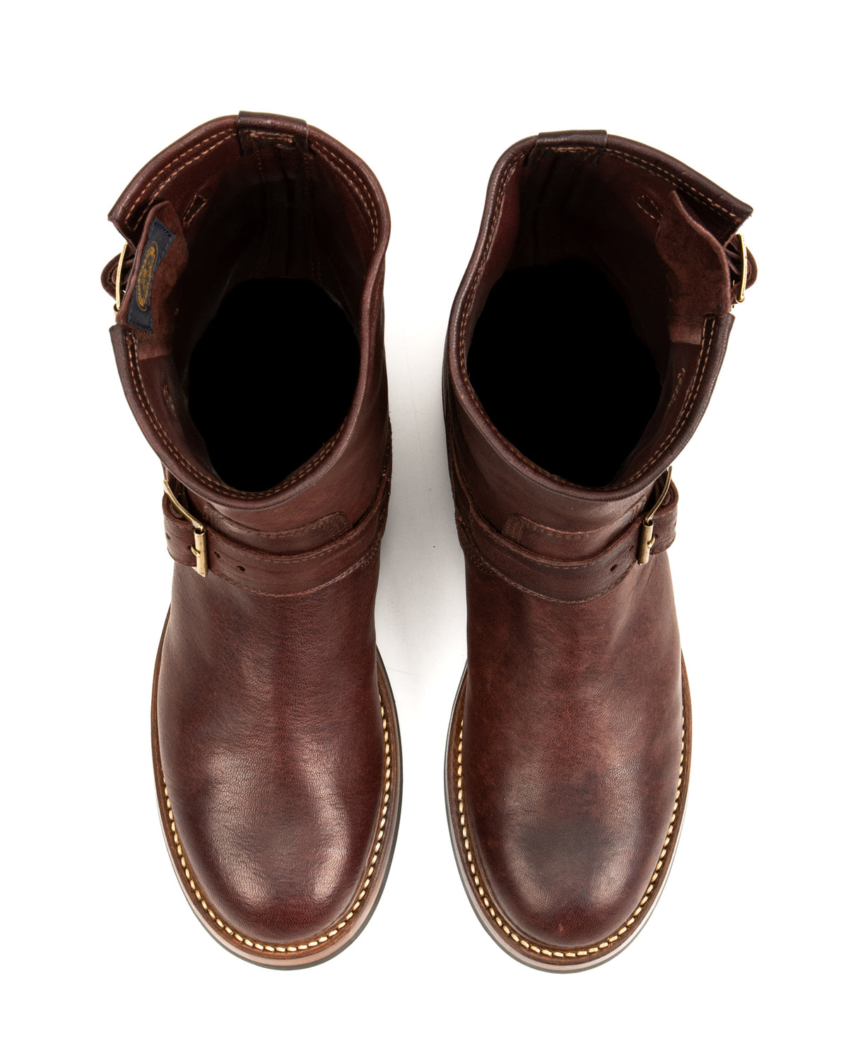 John Lofgren Wabash Engineer Boots - Burnt Burgundy Ezo Deerskin - Standard & Strange