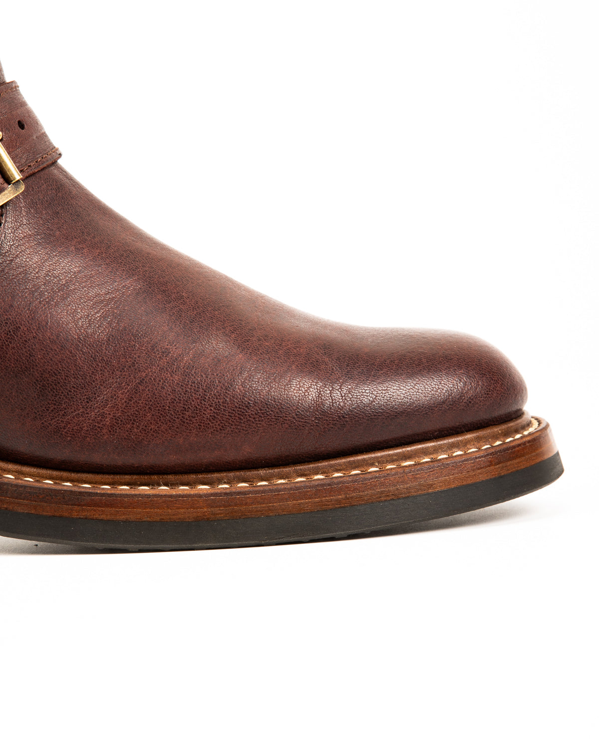 John Lofgren Wabash Engineer Boots - Burnt Burgundy Ezo Deerskin - Standard & Strange