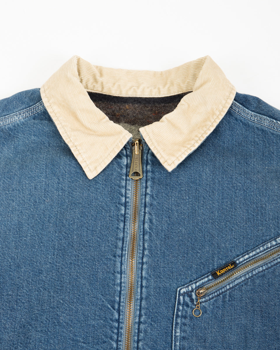Kapital 11.5oz Denim BONE Lining Reversible ZIP-UP Work JKT - PRO - Standard & Strange