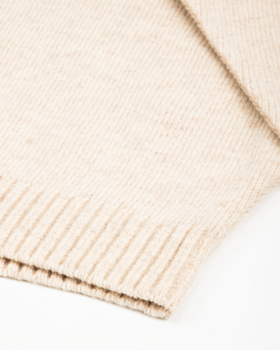 Kapital 5G Wool BONE Crew Sweater - Ecru - Standard & Strange