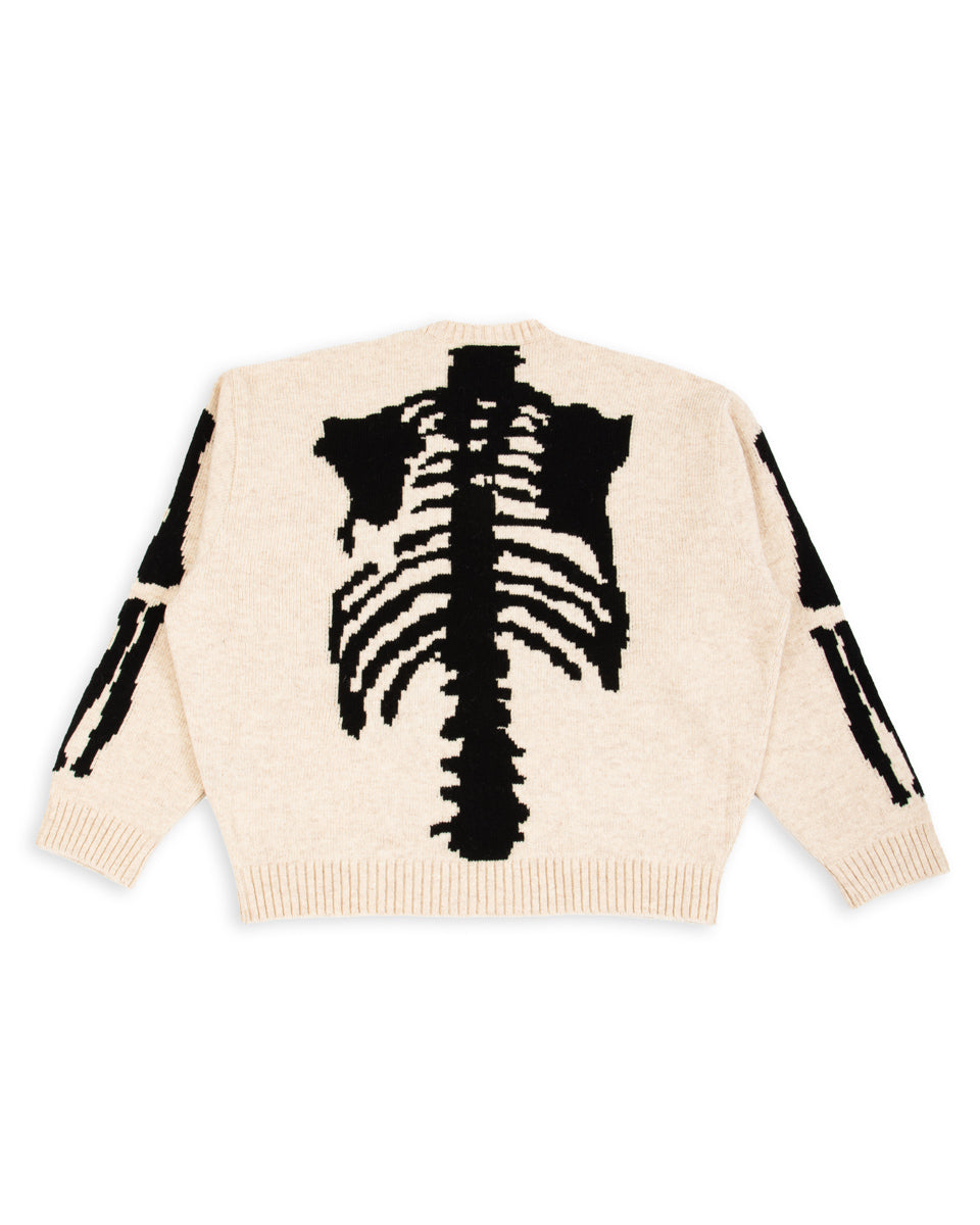 Kapital 5G Wool BONE Crew Sweater - Ecru - Standard & Strange