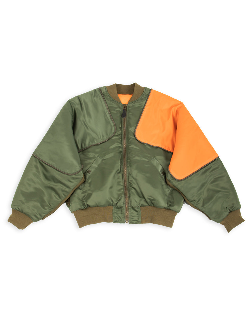 Kapital MA-1 Nylon SHAM BOMBER JKT - Khaki - Standard & Strange