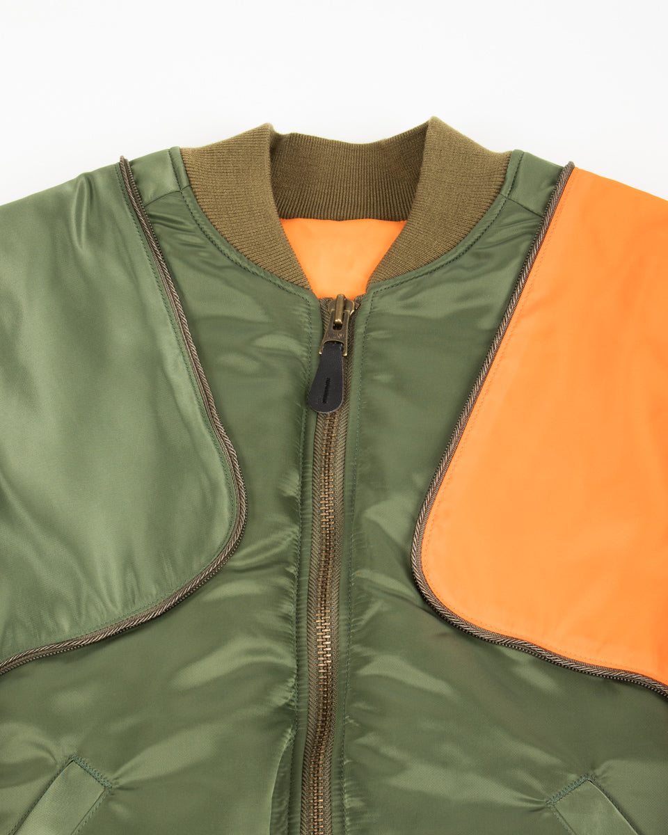Kapital MA-1 Nylon SHAM BOMBER JKT - Khaki - Standard & Strange