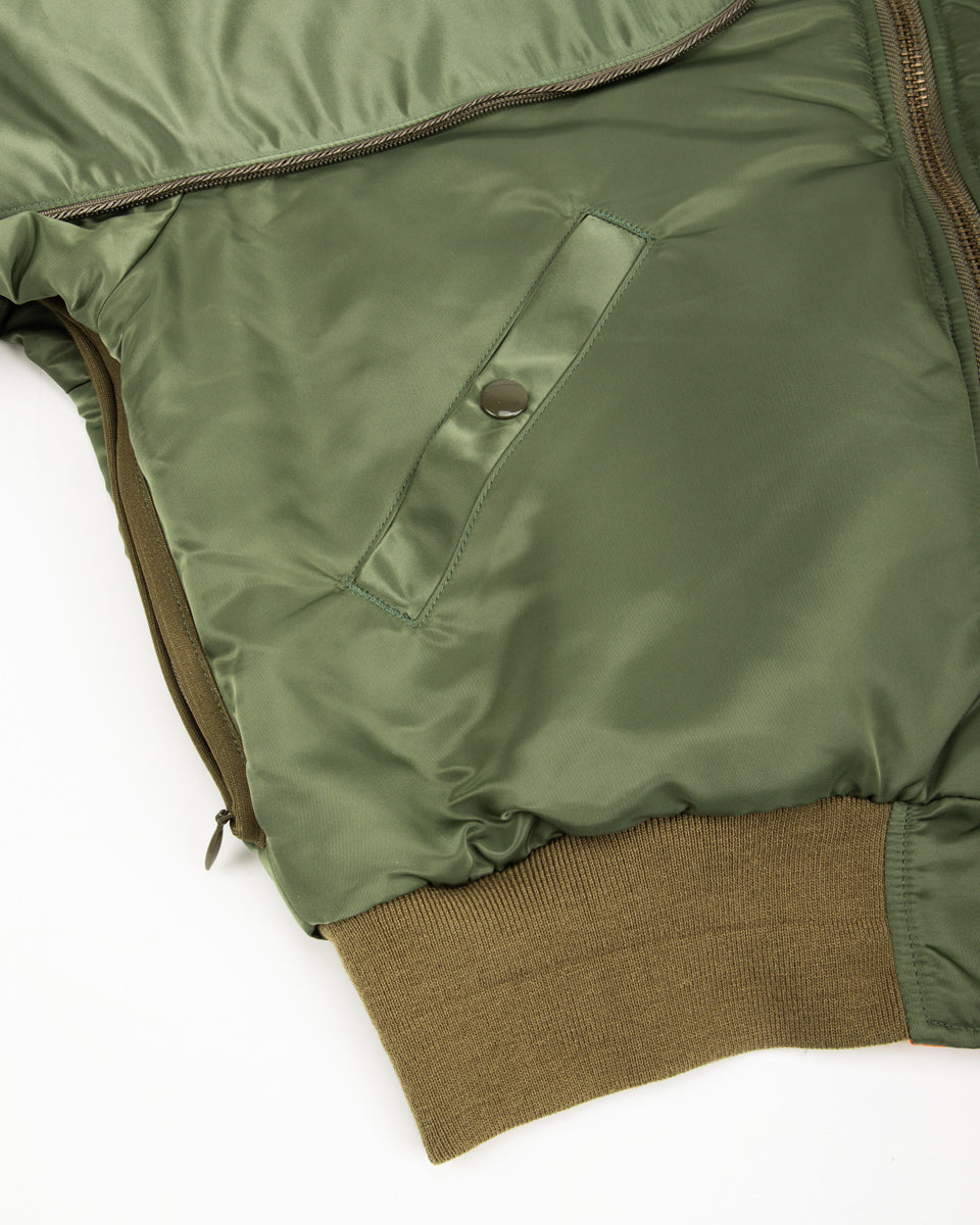 Kapital MA-1 Nylon SHAM BOMBER JKT - Khaki - Standard & Strange