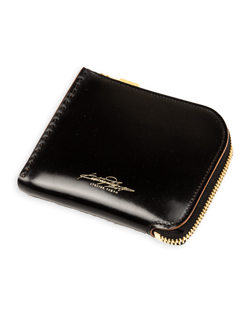 Rolling Dub Trio L Wallet - Black Rocado Cordovan - Standard & Strange