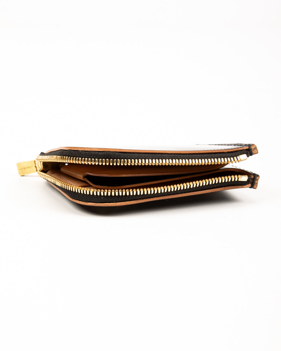 Rolling Dub Trio L Wallet - Black Rocado Cordovan - Standard & Strange
