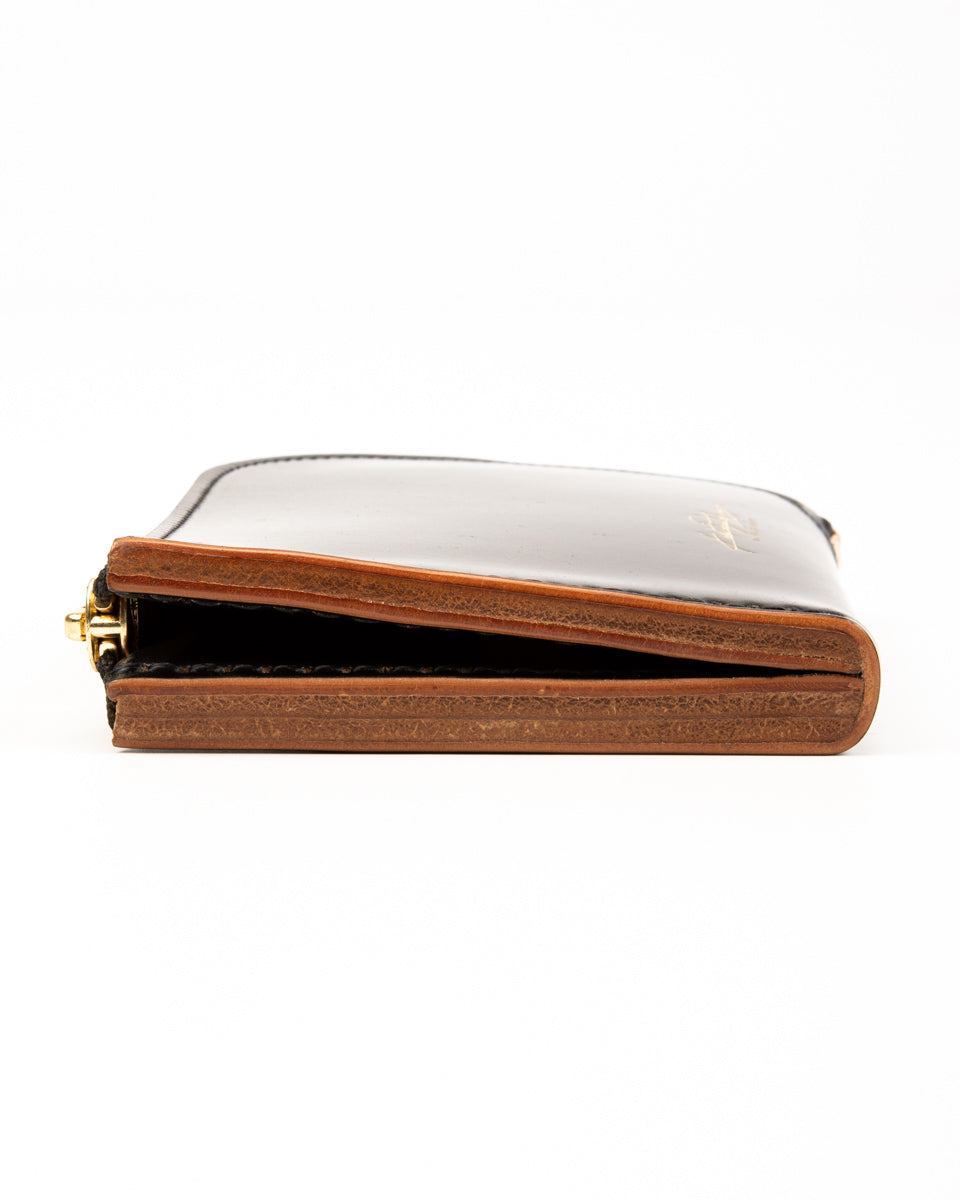 Rolling Dub Trio L Wallet - Black Rocado Cordovan - Standard & Strange