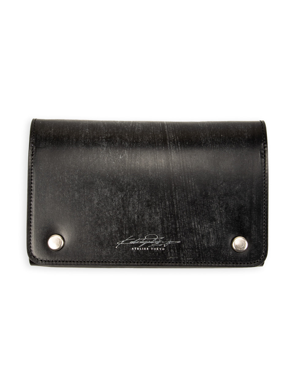 Rolling Dub Trio Middle Trucker Wallet - Black Bridle - Standard & Strange