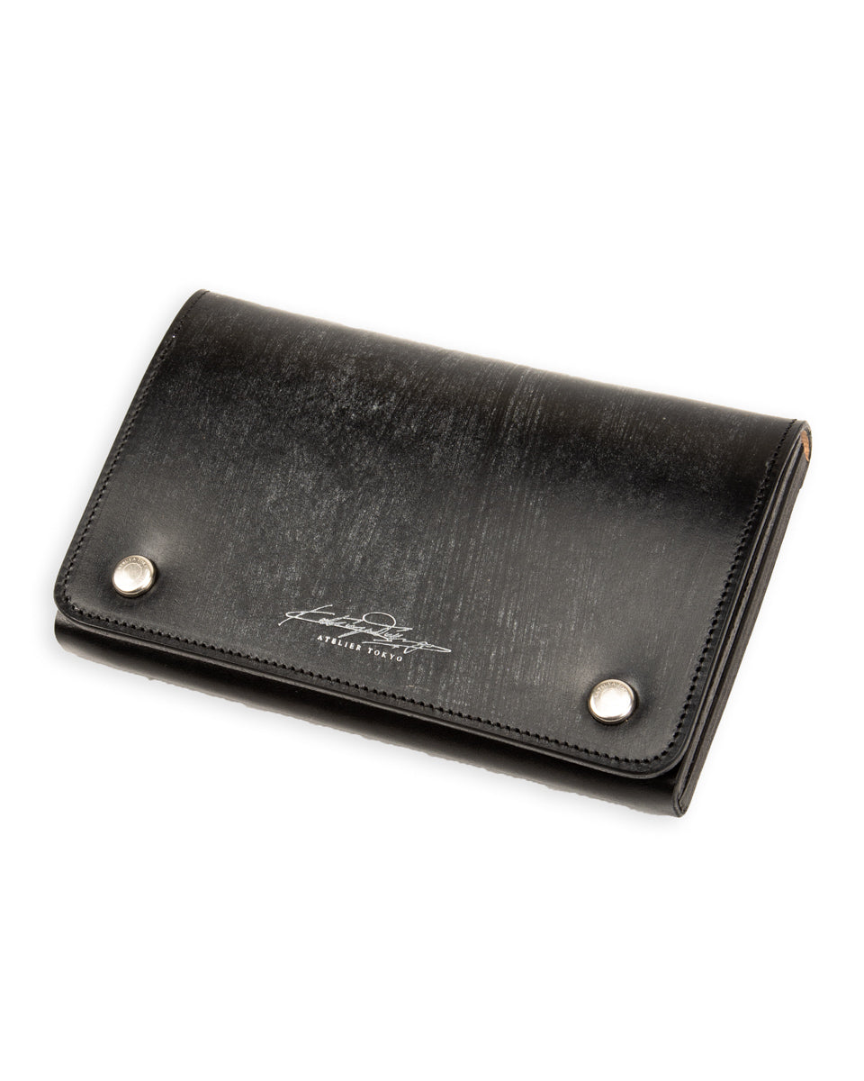 Rolling Dub Trio Middle Trucker Wallet - Black Bridle - Standard & Strange