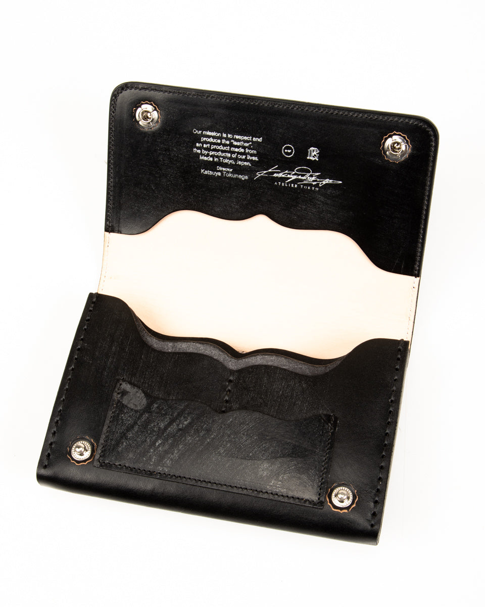 Rolling Dub Trio Middle Trucker Wallet - Black Bridle - Standard & Strange