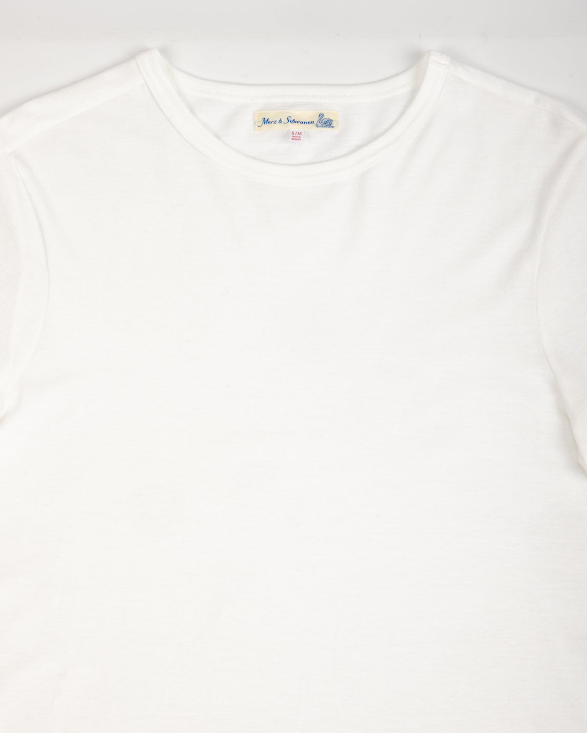 Merz b. Schwanen 1950s Lightweight Loopwheeled Tee - White - Standard & Strange