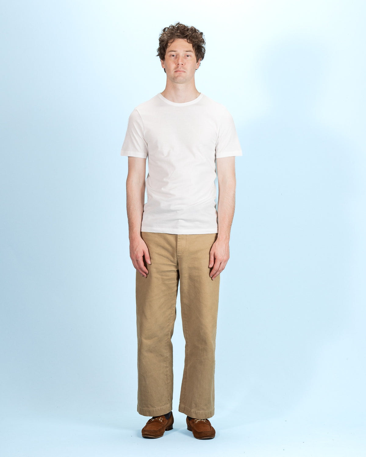 Merz b. Schwanen 1950s Lightweight Loopwheeled Tee - White - Standard & Strange