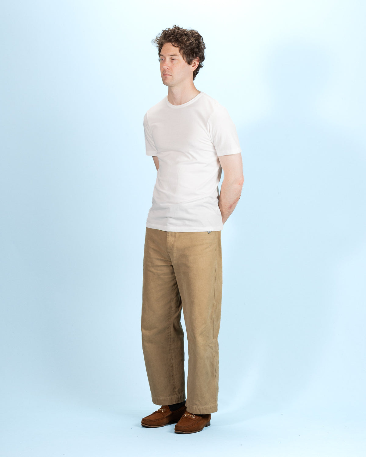 Merz b. Schwanen 1950s Lightweight Loopwheeled Tee - White - Standard & Strange