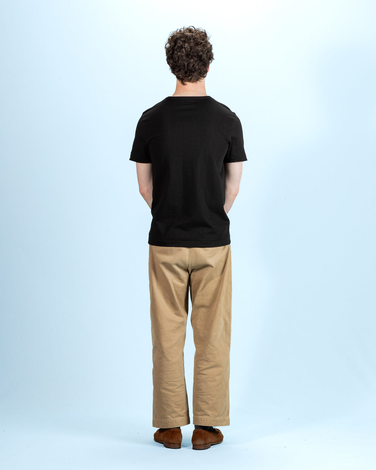Merz b. Schwanen 215 Loopwheeled Classic Fit Midweight Tee - Deep Black - Standard & Strange