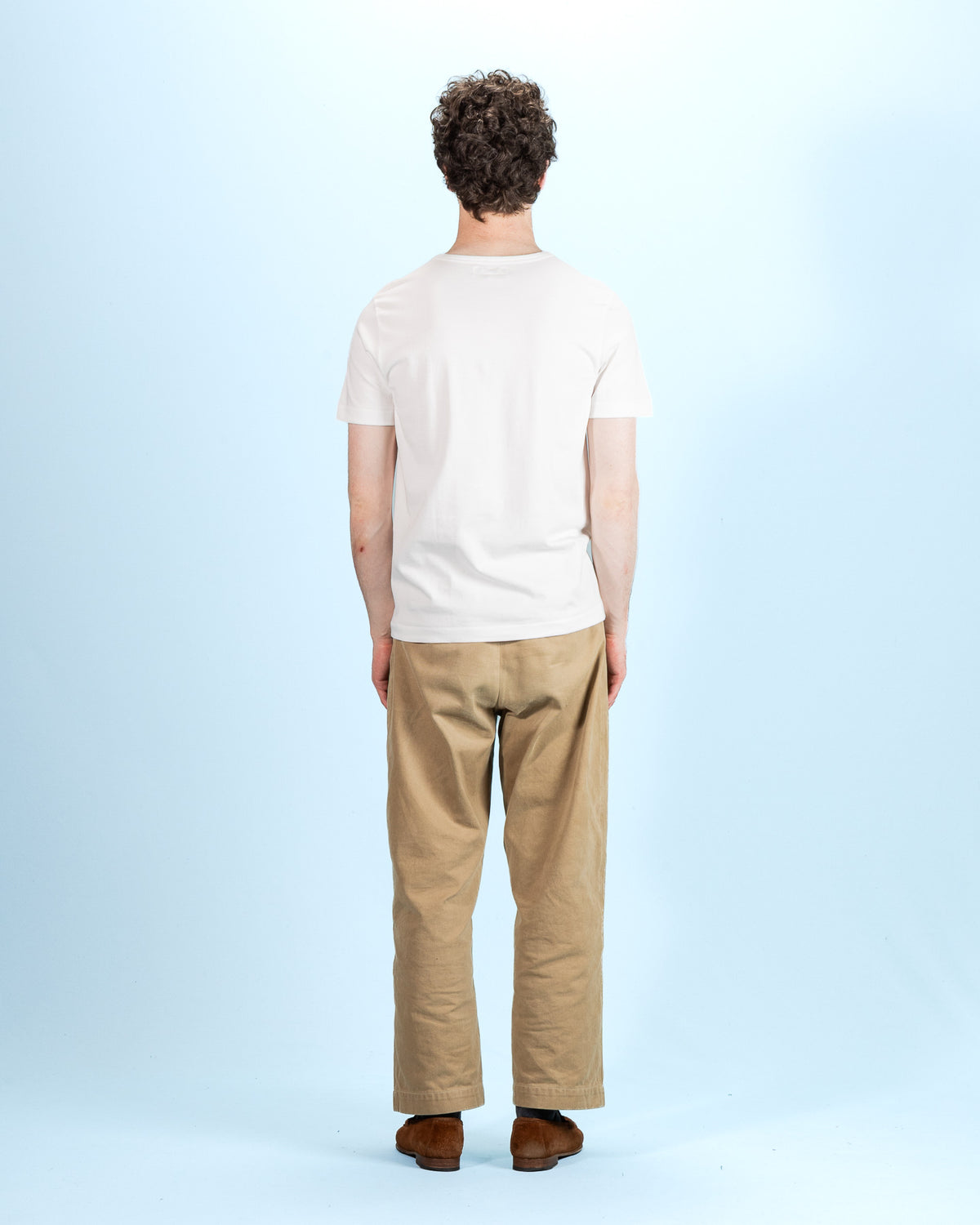 Merz b. Schwanen 215 Loopwheeled Classic Fit Midweight Tee - White - Standard & Strange