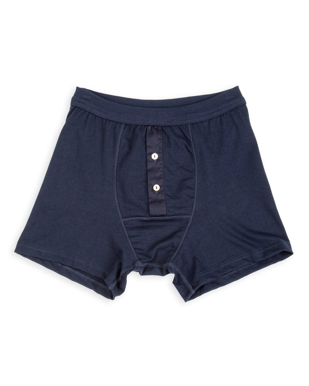 Merz b. Schwanen 255 Loopwheeled Mid-weight Button Fly Boxer - Ink Blue - Standard & Strange