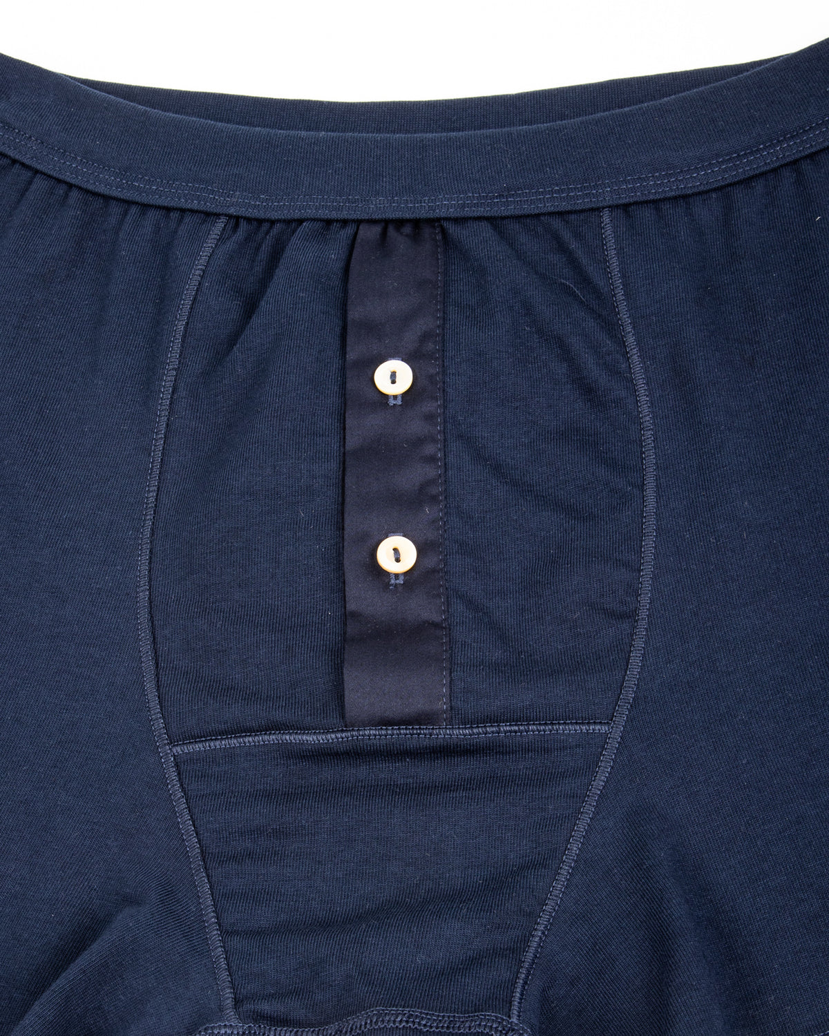 Merz b. Schwanen 255 Loopwheeled Mid-weight Button Fly Boxer - Ink Blue - Standard & Strange