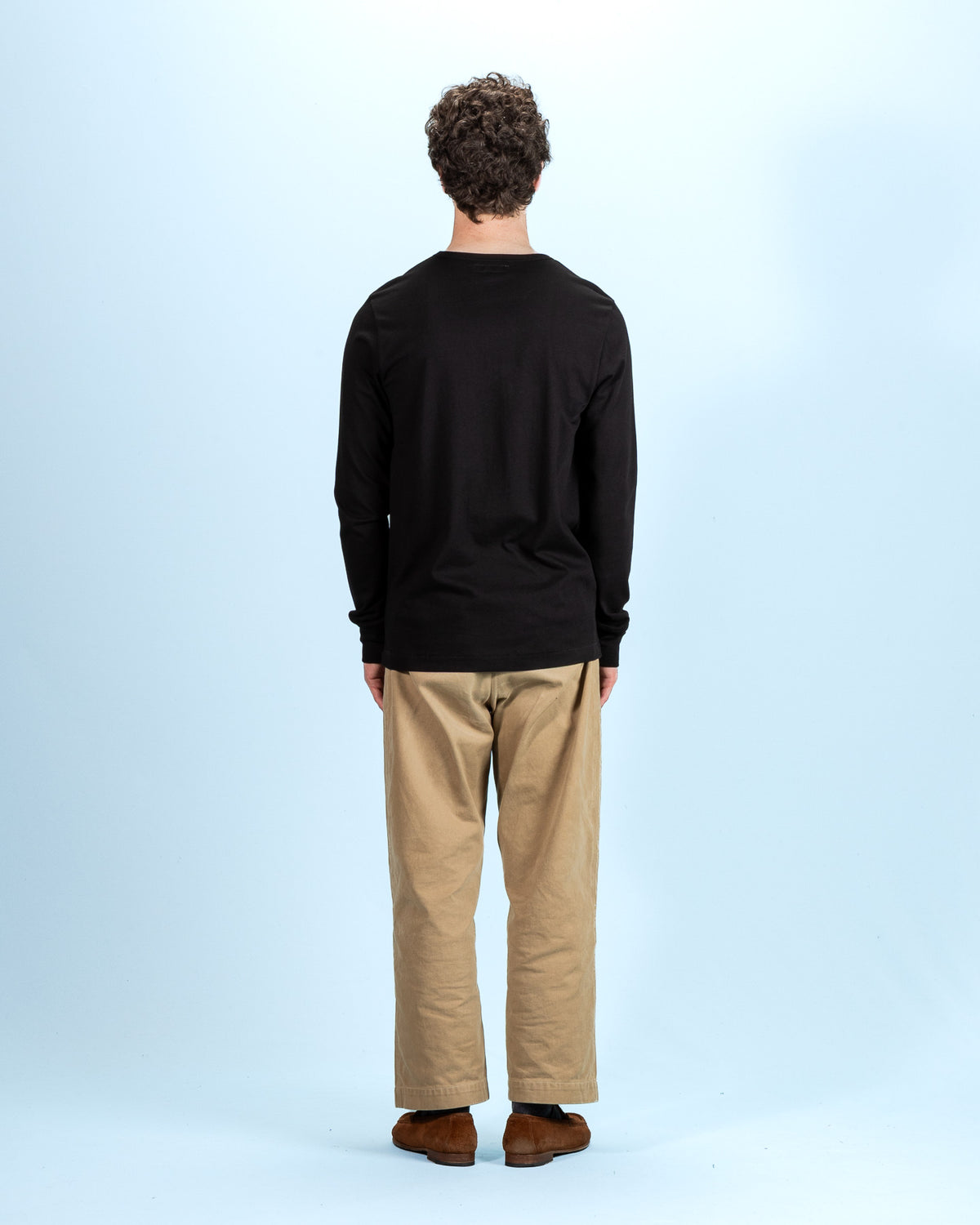Merz b. Schwanen 2M15LS Vintage Machine Refined Fit L/S - Deep Black - Standard & Strange
