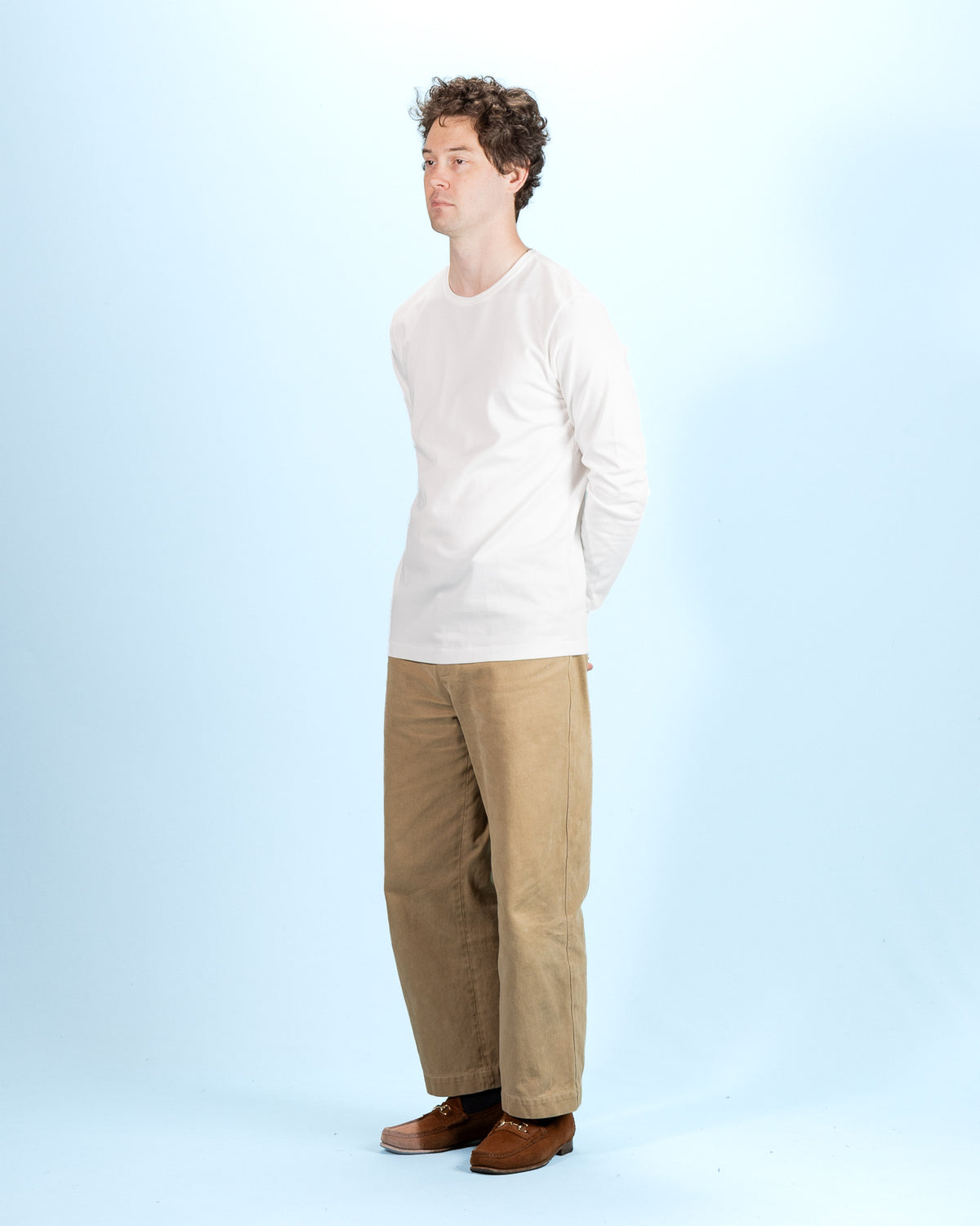 Merz b. Schwanen 2M15LS Vintage Machine Refined Fit L/S - White - Standard & Strange