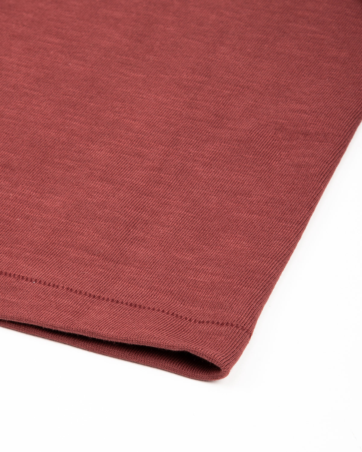 Merz b. Schwanen 2S08 Loopwheeled Relaxed Fit Heavyweight L/S Henley - Burgundy - Standard & Strange