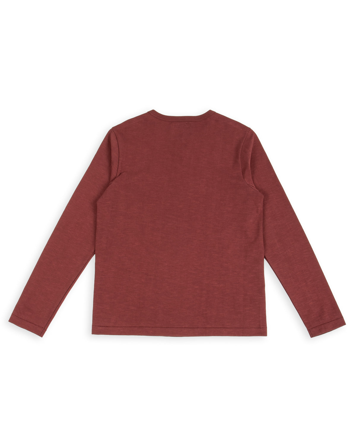 Merz b. Schwanen 2S08 Loopwheeled Relaxed Fit Heavyweight L/S Henley - Burgundy - Standard & Strange