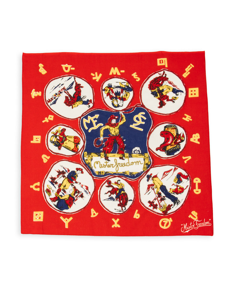 Mister Freedom Ranch Kerchief "JV" - Red - Standard & Strange