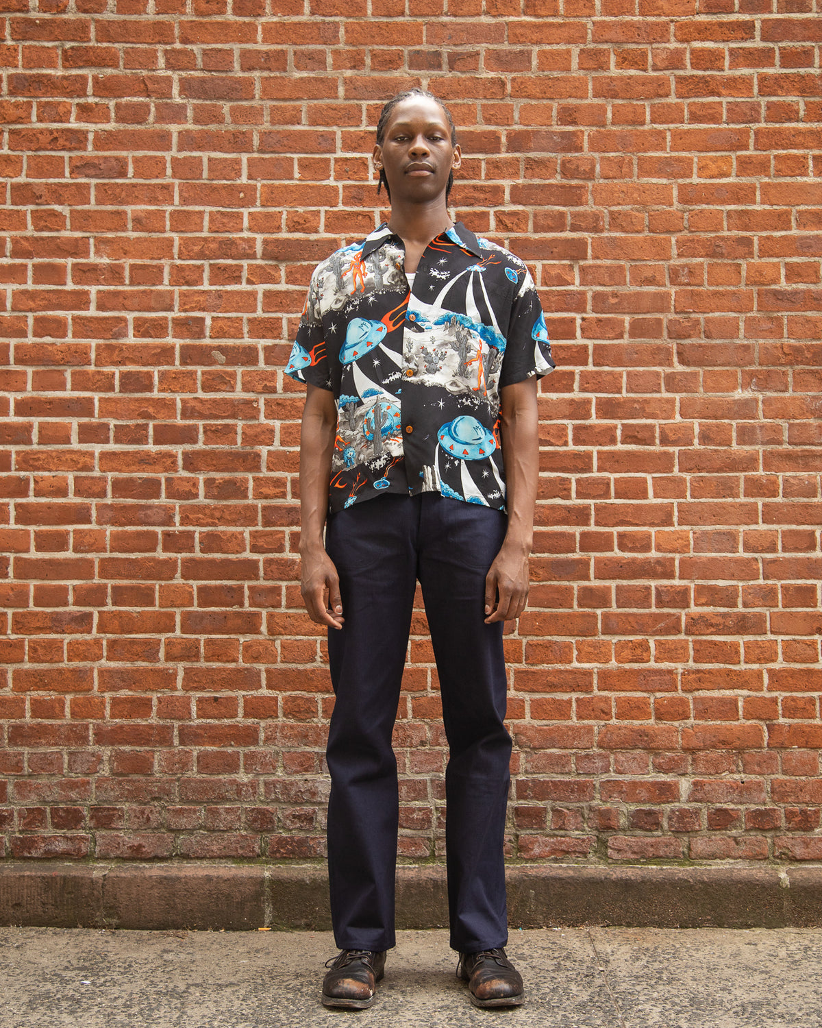 Mister Freedom Rock 'n' Roll Shirt "Flying Saucers" - Grey/Delta - Standard & Strange