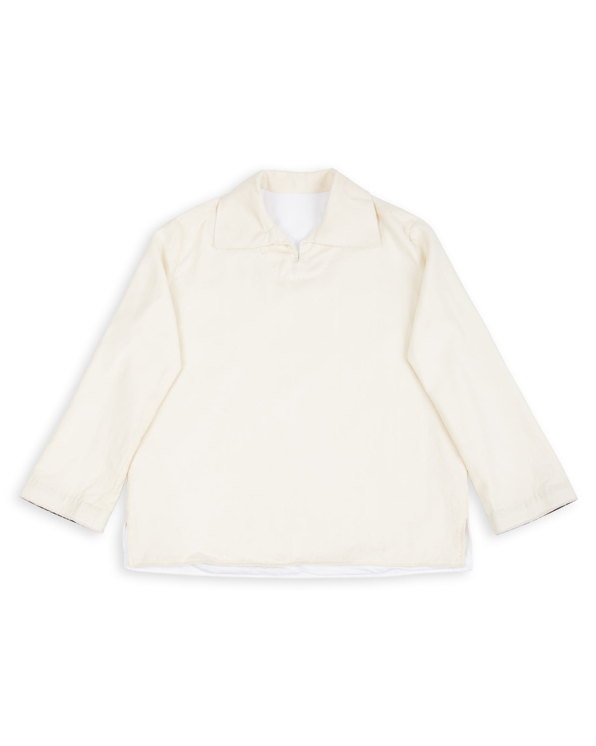 Monad London Newman P/O Shirt - White Botany Serge Wool - Standard & Strange