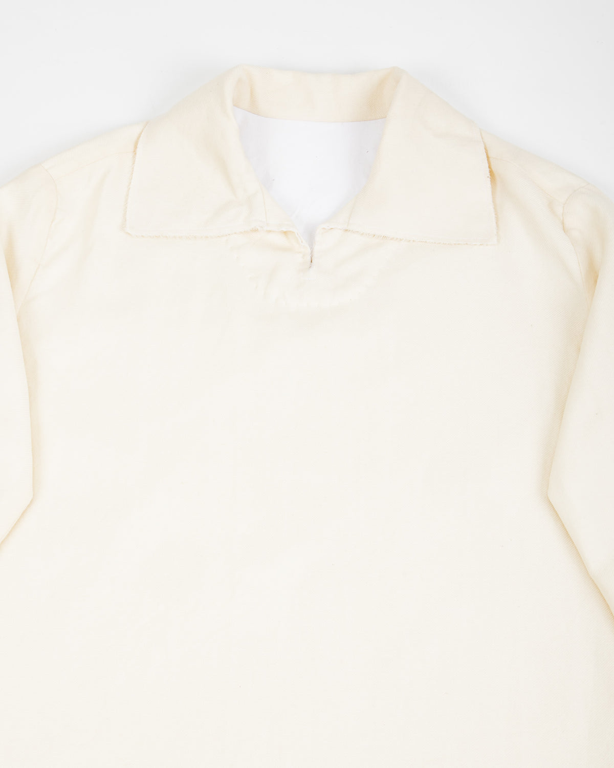 Monad London Newman P/O Shirt - White Botany Serge Wool - Standard & Strange